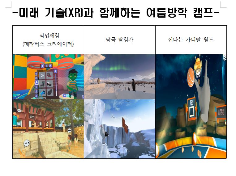 <초등 4~6학년>미래 기술(XR)과 함께하는 여름방학 캠프(오전, 10:00 ~ 12:30)